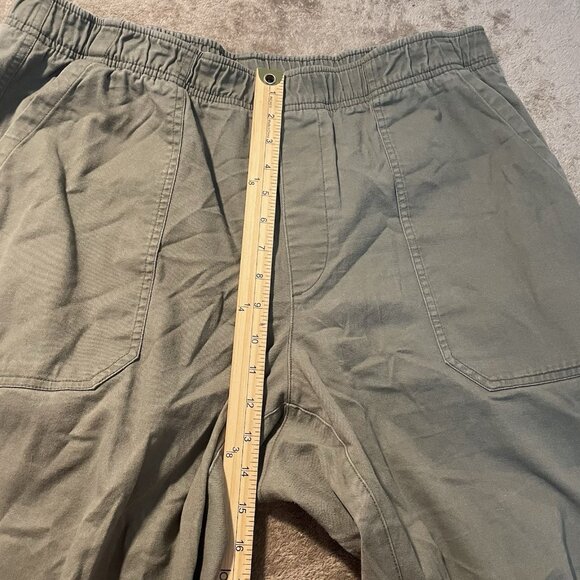 Old Navy Pants Womens XL Comfort Waistband Pull On Olive Green Utility Ankle - Picture 5 of 7